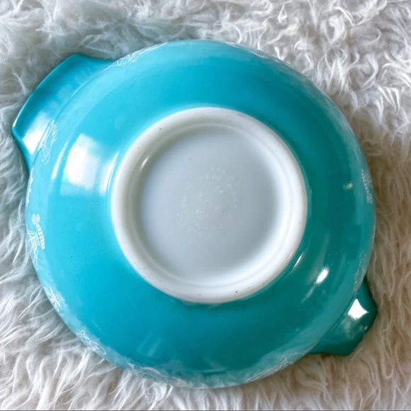 Vintage Pyrex Cinderella Hot Air Balloon Moon Bowl Ovenware Turquoise #444 4 qt - Picture 5 of 9